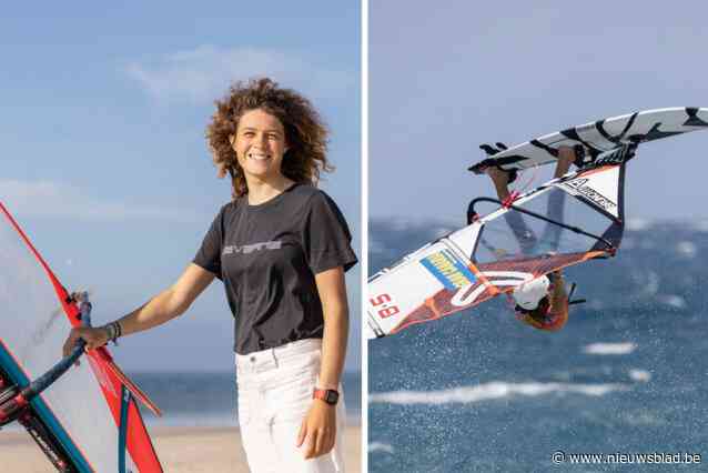 Sol (14) surft naar wereldtitels, maar niet zonder slag of stoot: “Met plank en zeil tegen havenmuur beland”