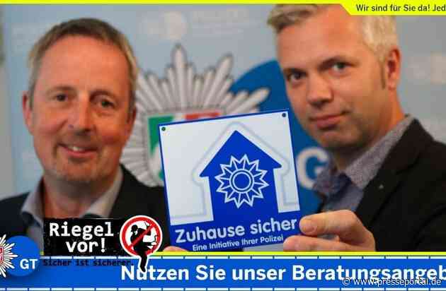 POL-GT: Riegel vor! Sicher ist sicherer. - Nutzen Sie unsere Infohotline auch am kommenden Samstag, 28.10.