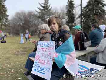 "So many people care": Hundreds rally in support of trans youth in Saskatoon