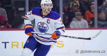 Oilers star Connor McDavid to miss at least a week with an upper body injury