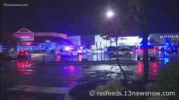 Man in custody after shooting at Virginia Beach Police officer while fleeing after robbing a store
