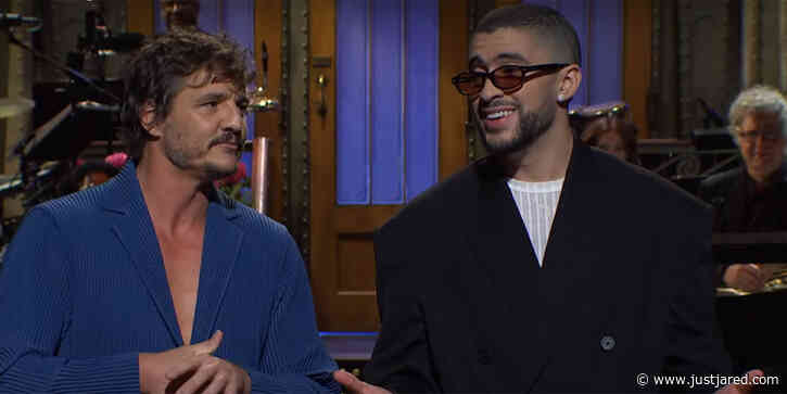 Bad Bunny Brings Out Pedro Pascal as His Translator, Shares Nearly Nude Thirst Trap During 'SNL' Opening Monologue