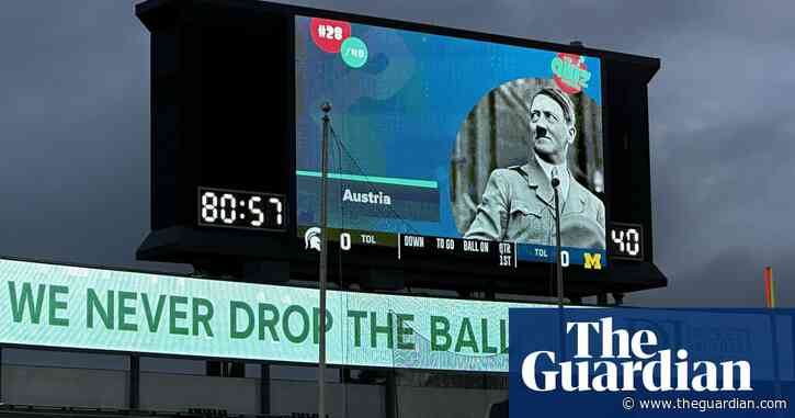 MSU did not seek permission before showing Hitler on videoboard before game