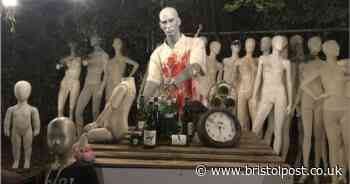 Woman creates creepy mannequin graveyard for Halloween