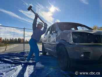 Car smash a smash hit with stressed out students
