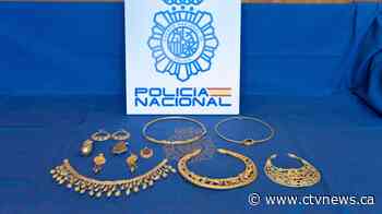 Spanish police say they have confiscated ancient gold jewelry worth millions taken from Ukraine