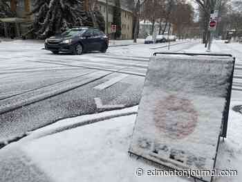Police, Edmonton airport warn drivers to respect snowy conditions