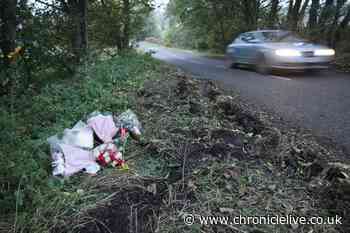 Flowers left at scene of fatal crash in Consett in tribute to 18-year-old