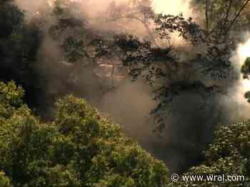 Empty home burns in wooded area in Fuquay-Varina