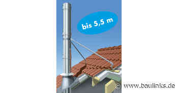 Raab: Teleskop-Abspannset für bis zu 5,5 m Schornsteinhöhe über Dach