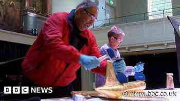 Luke Jerram: Giant chocolate sculptures smashed in Bristol