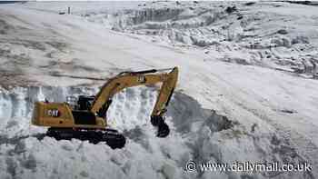 Alpine World Cup is slammed for 'stealing snow from a melting glacier' for its ski competition