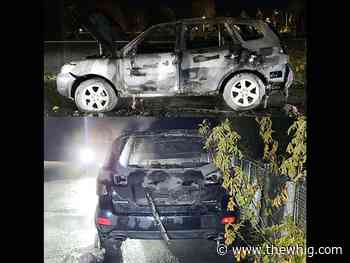 OPP investigating after vehicle found torched behind Napanee District Secondary School