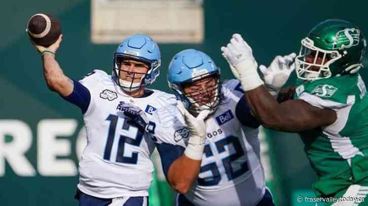 Argos quarterback Chad Kelly earns fourth CFL honour roll nod