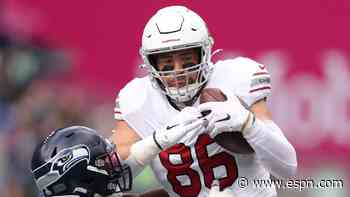 Cardinals to place TE Ertz on IR, source confirms