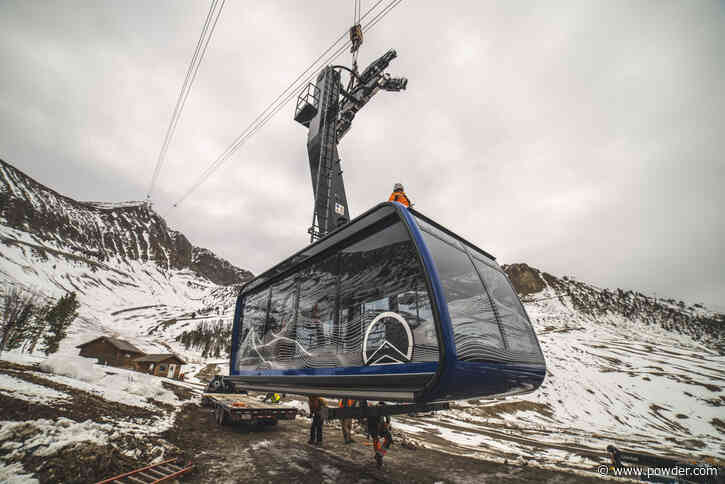 Cabins Installed For Big Sky's New Lone Peak Tram
