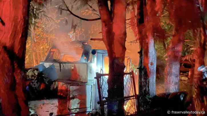 Eerie-looking fire breaks out early Tuesday in Hope