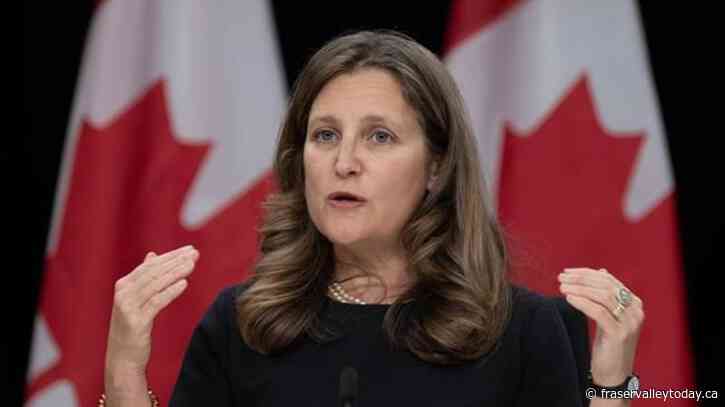 Freeland says feds will strike ‘challenging’ balance in fall budget update