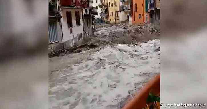 Nubifragio sull’Appennino bolognese, strade invase da acqua e fango a Porretta: le immagini