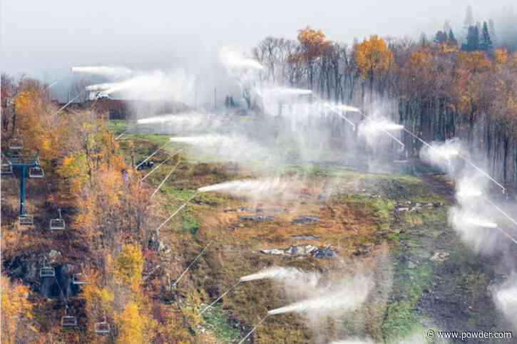 Eastern Canada's Largest Resort Tests Snowmaking For First Time This Season