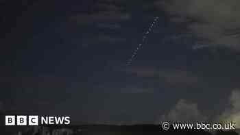 Elon Musk's Starlink satellites light up night sky