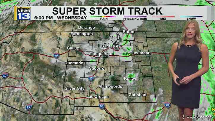 A few storms and seasonal temperatures for New Mexico