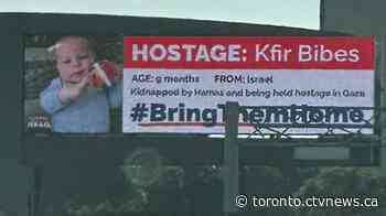 Israeli hostage billboards span Canada’s busiest highway