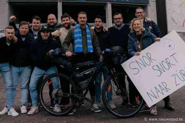 “Ik zal donderdag nog vroeg moeten opstaan om de match te halen”: Club Brugge-fan Sander (34) fietst 750 km naar Europese verplaatsing