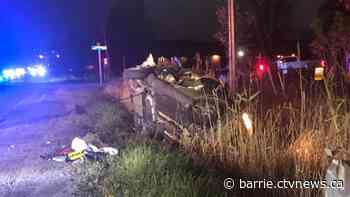 Careless driving charge laid after vehicle flips into ditch in Innisfil