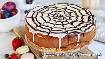 Einfaches Halloween-Grusel-Rezept: Backen Sie den 15-Minuten-Spinnennetz-Kuchen