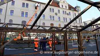 Der Aufbau der Christkindlesmärkte hat begonnen