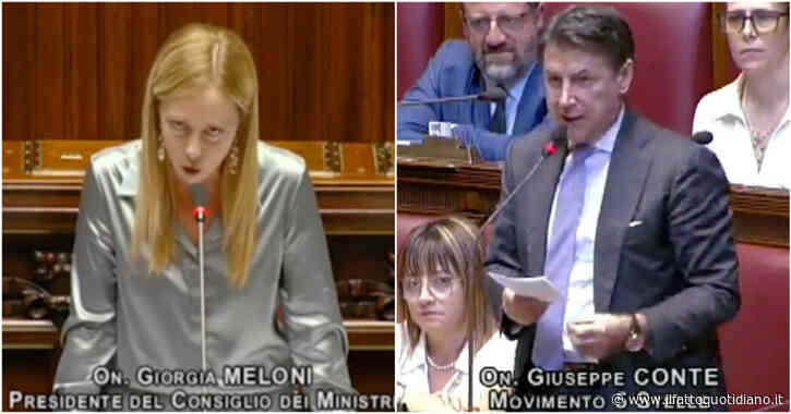 Meloni attacca Conte: “Con lui punto più basso di credibilità in Ue”. La replica: “Faccia l’arrogante quando otterrà 209 miliardi come ho fatto io”