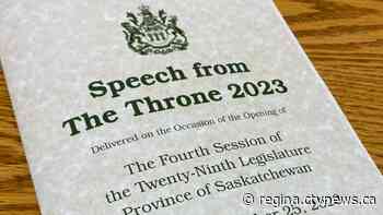 Here's the complete 2023 throne speech from the Sask. government
