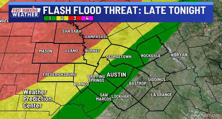 Flash flood risk tonight into Thursday