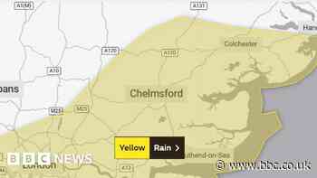 Yellow weather warning for rain in parts of Essex