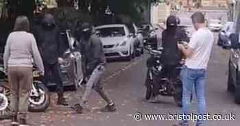 Watch as brave Clifton residents confront masked hammer-wielding gang trying to steal motorbike