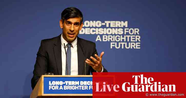 UK will not rush to regulate AI, Rishi Sunak says – politics live