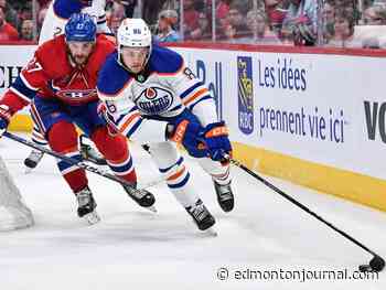 Evan Bouchard bumped down, Philip Broberg promoted as Oilers seek defensive solutions