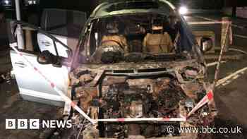 Three boys arrested after car and bin set on fire