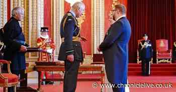 Sunderland heart charity couple offer King Charles defibrillator as they collect MBEs at Buckingham Palace