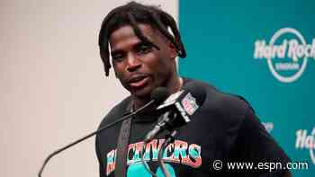 Fins WR Hill says he's 'good,' will play vs. Pats