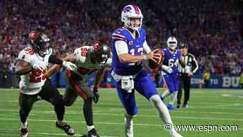 Allen shakes off injury scare, leads Bills to victory