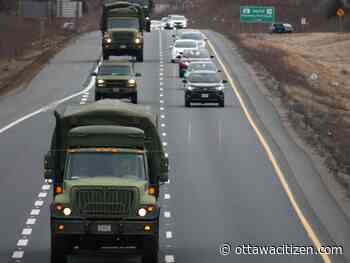 Military driver training convoys planned for Ottawa, Eastern Ontario highways this weekend