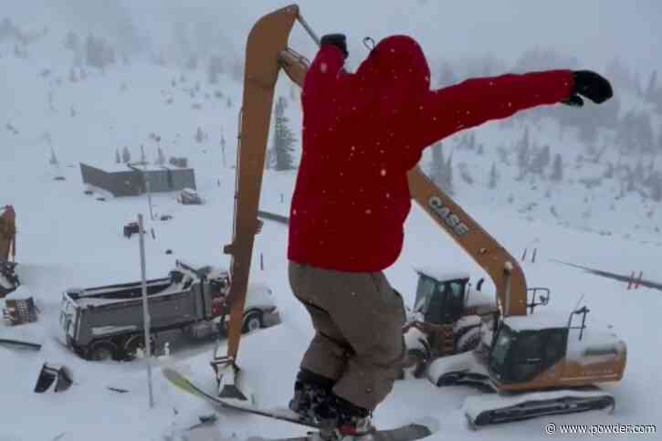 Skier Catches Early Season Airtime At Oregon Ski Resort
