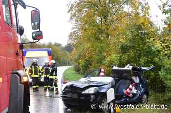 Schwerer Unfall auf der L 755 zwischen Nieheim und Merlsheim