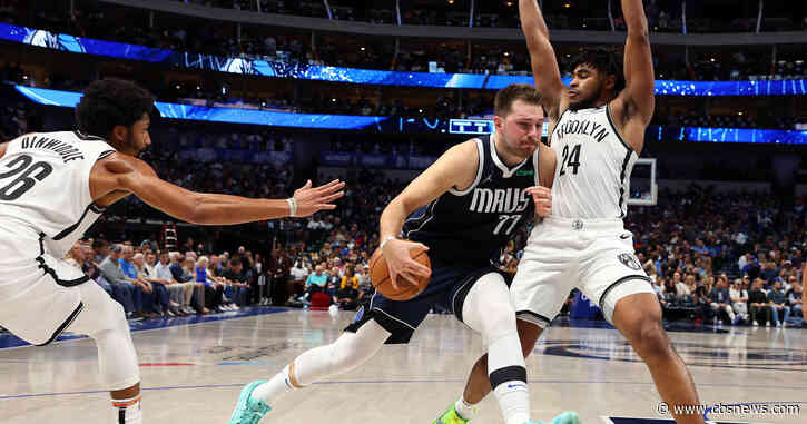 Doncic scores 49, hits late right-handed 3-point heave as Mavericks beat Nets
