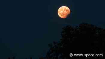 Full Hunter's Moon puts on a spooky display today with partial lunar eclipse