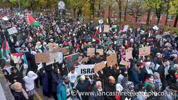 Hundreds of people took part in the March for Palestine