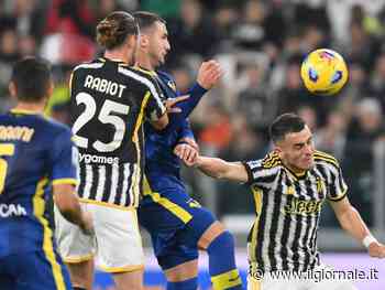La Juventus all'ultimo respiro con il Verona. Bianconeri primi in classifica