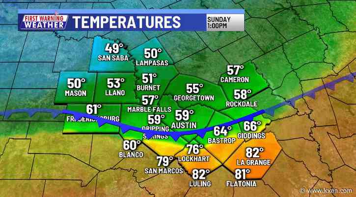 Strong cold front Sunday brings rain, wind and cold